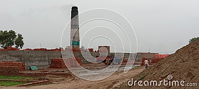 Bricks industry of sansara guraya Stock Photo