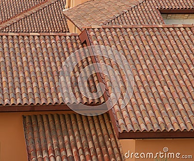 Bricks and roof tiles Stock Photo