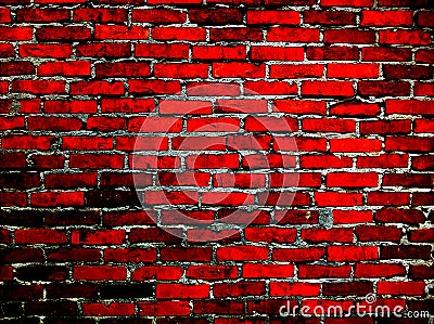 Brickwallpaper Red Graphic Stock Photo