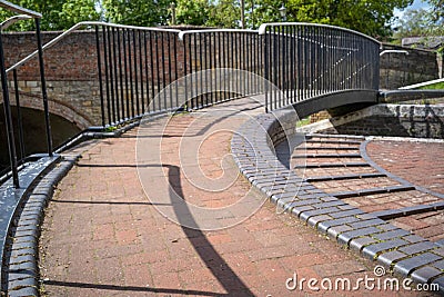 Brickwork tunnel over the Grand Union canal Editorial Stock Photo
