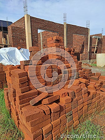 Bricky for build new home for contractor or developer property Stock Photo