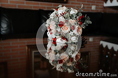 Bridal bouquet. Relfections Stock Photo