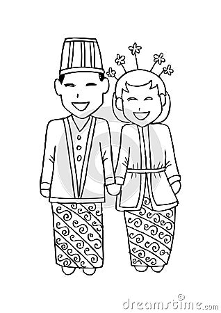 Bridal couple java. Stock Photo