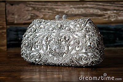 Bridal / Evening purse / clutch Stock Photo