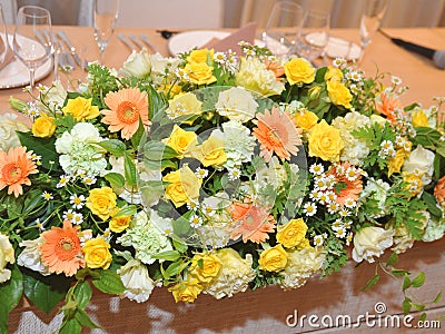 Bridal image flower arrangement, elegant and splendid, very elegant and wonderful flowers Stock Photo