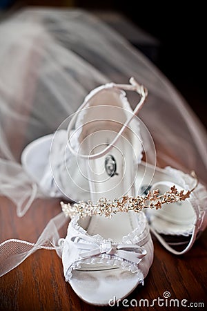 Bridal Shoes Stock Photo