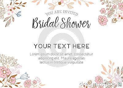Bridal Shower Invitation Stock Photo