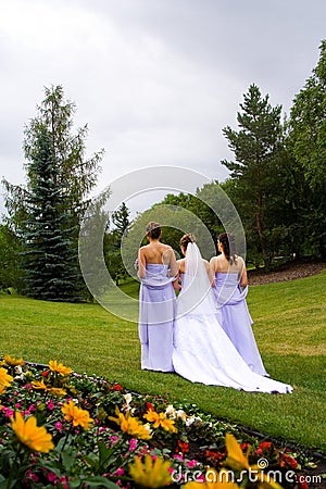 Bridal Stroll Stock Photo