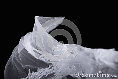 Bridal Veil on Black Background 2 Stock Photo