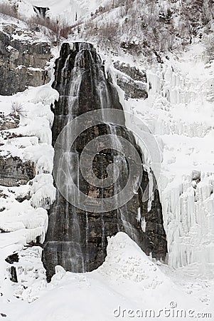 Bridal Veil Falls Provo Canyon Utah Stock Photo