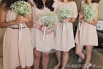 Bridal wedding flowers and brides bouquet Stock Photo