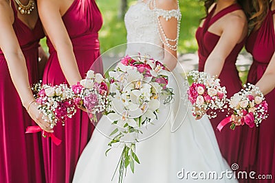Bridal wedding flowers Stock Photo