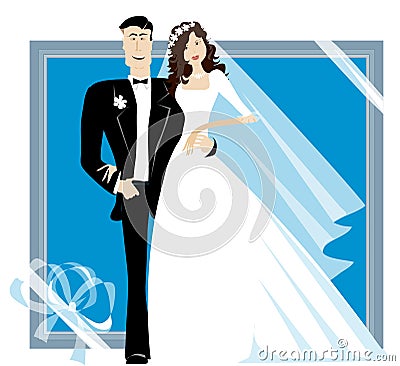 Bride and bridegroom Stock Photo