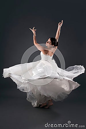 Bride dancing Stock Photo