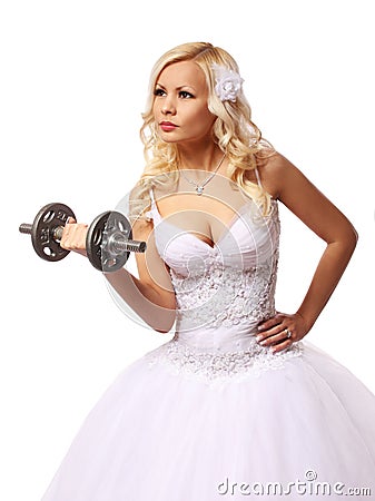 https://thumbs.dreamstime.com/x/bride-dumbbell-beautiful-blonde-young-woman-wedding-dress-isolated-white-concept-30589484.jpg