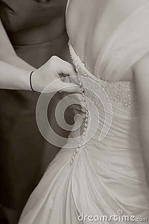 Bride Getting Ready Stock Photo