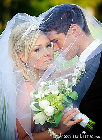 Bride and Groom Stock Photo