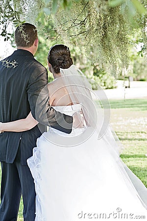 Bride and Groom Stock Photo
