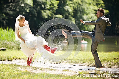 Bride and groom Stock Photo