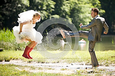 Bride and groom Stock Photo