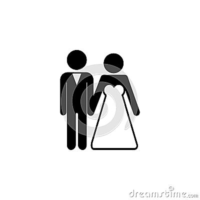 bride and groom couples icon. Stock Photo