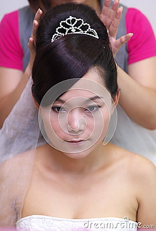 Bride make up Stock Photo