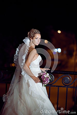 Bride at night Stock Photo