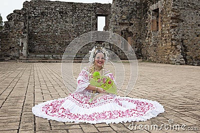 Bride at a photo shoot, Cantral America Editorial Stock Photo