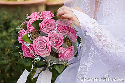 Bride posy Stock Photo