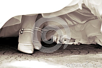 Bride shoes Stock Photo