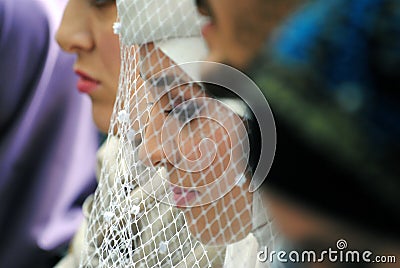 A bride with a veil Editorial Stock Photo