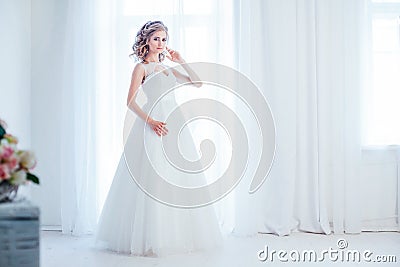 Bride wedding gown white wedding love wedding Stock Photo