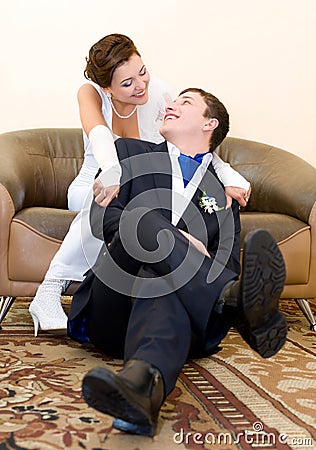 Bridegroom and bride Stock Photo