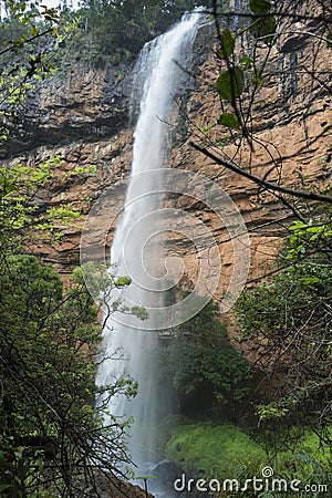 Bridel veil fall waterfall near sabie in south africa Stock Photo