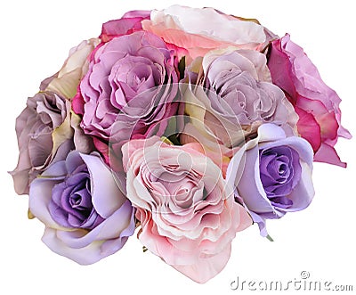 Bridesmade posy made of silk roses Stock Photo