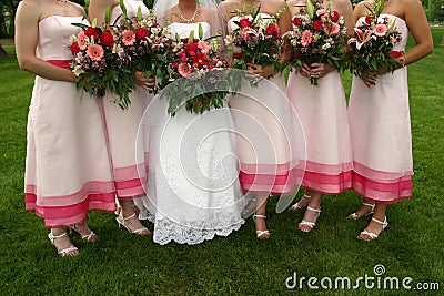 Bridesmaids Wedding Stock Photo