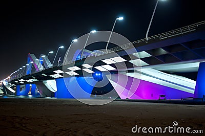 Bridge in Abu Dhabi Stock Photo