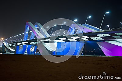 Bridge in Abu Dhabi Stock Photo