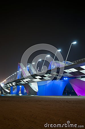 Bridge in Abu Dhabi Stock Photo