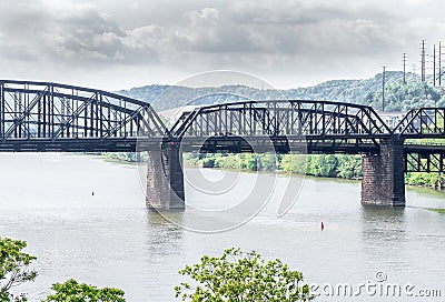 A Bridge Across the Monongahela Stock Photo