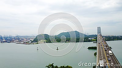 Bridge of The Americas across the Panama Canal Editorial Stock Photo