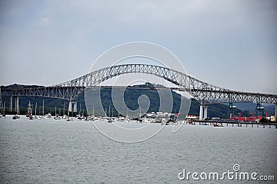 Bridge of the Americas, Panama Editorial Stock Photo