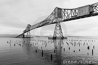 Bridge in Astoria, Oregon Stock Photo