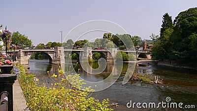 The Bridge at Bridgnorth over the River Severn Stock Photo
