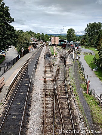 Buckfast steam train station Stock Photo
