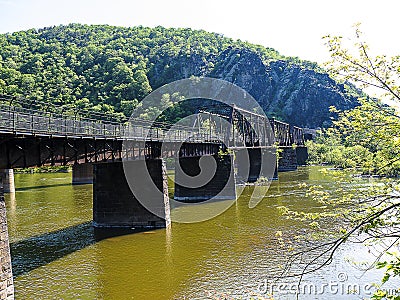 The Meeting of the waters at Harpers Ferry n Virginia USA Editorial Stock Photo