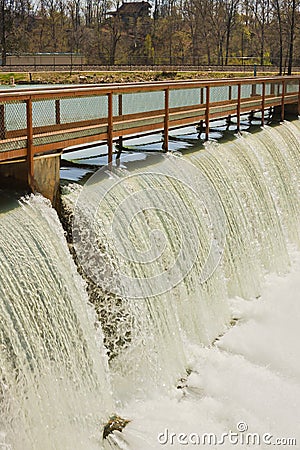 Bridge and Dam Stock Photo