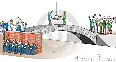 The bridge of disillusion Vector Illustration