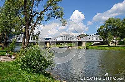 Bridge on the Dunajec Stock Photo