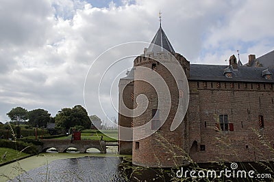 Bridge In Front Of The Muiderslot Castle At Muiden The Netherlands 31-8-2021 Editorial Stock Photo